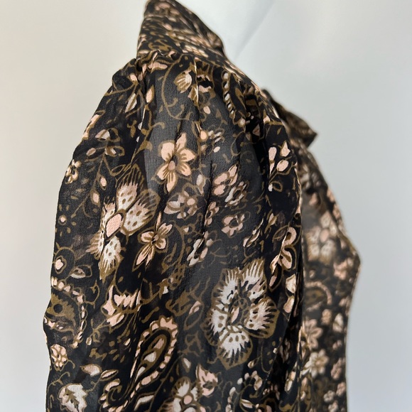 Ulla Johnson Floral/Paisley Silk Top Sz. 6 - Picture 3 of 10